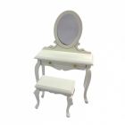 DF027 - White Dressing Table and Stool