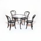 DF1428 Black metal table and chairs
