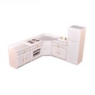 White Kitchen Set with Fridge Freezer (DF405)