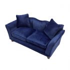 DF461 - Dark Blue Velvet Sofa 