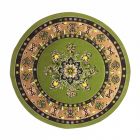 E9353 - Large Round Green Rug