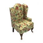 GS0551 - Green Floral Armchair