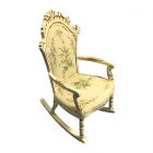 JY0300 - White Hand Painted Rocking Chair