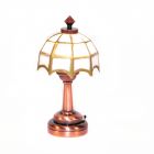 LT7413 White Tiffany style table lamp