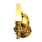 LT7445 - Brass Oil lamp battery wall light with sconce