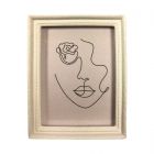 MC307 - Large abstract face picture in a white frame