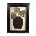 MC405 - Naked plant pot picture in black frame