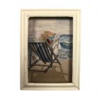 MC505 - Deckchair picture in white frame