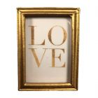 MC602 - Gold LOVE picture in a gold frame