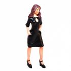 DP328 - Modern Woman in Black Dress