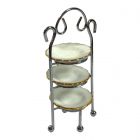 RP14956 - Etagere metal white plate stand