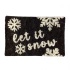 RUG106 - Let It Snow Black Door Mat