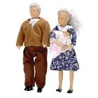 00070 - Grandparents with Baby Girl Doll Set