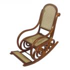 Luxury Boston Rocking Chair In Walnut (JY07000WN)