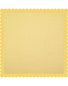 Honey Gold Yellow Checkered Fabric Square 30x30cm