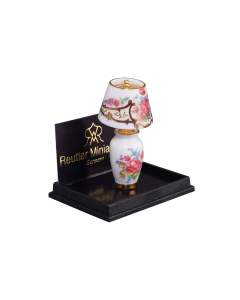 Table Lamp with Vase Style Base in Dresden Rose Design