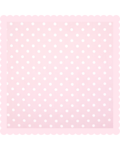 Pastel Pink Spotted Fabric Square (30x30cm)