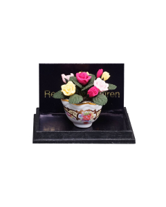 Bowl with Flower Arrangement In Dresden Rose Design