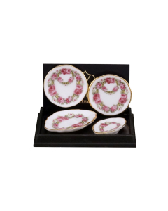 Dinner Set For 2 In Rose Design