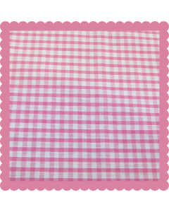 Berry Pink Gingham Fabric Square (30x30cm)