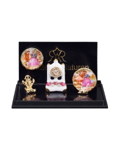 Mantle Clock and Plates in Baroque Design