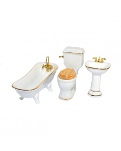 RP17673 - White Porcelain Bathroom Set