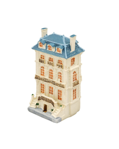 Miniature Dolls House with Blue Roof