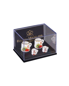 Four Porcelain Mugs in Santa Design