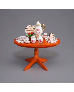 Black Forest Table with Rose Design Coffee Set