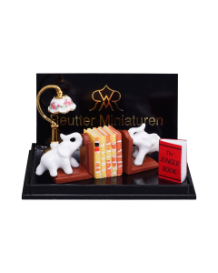Elephant Bookends with Lamp