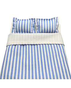 Soft Blue Striped Double Bedding 