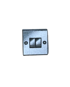 Light Switch Double - 'Metal' Look
