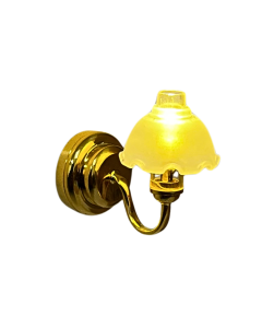 LT7546 - Brass Single Fluted Warm White Wall Lamp