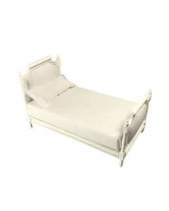 White Upholstered Single Bed