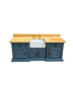 Blue and Pine Shaker-style Sink Unit (New)