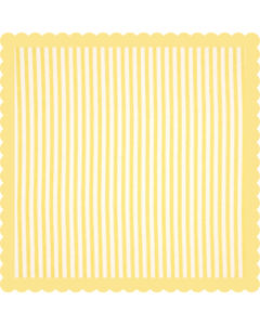 Daisy Yellow Striped Fabric Square (30x30cm)