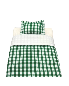 Hunter Green Gingham Single Bedding 