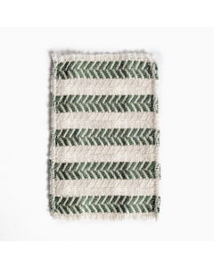 Miniature Green & White Beach Towel 