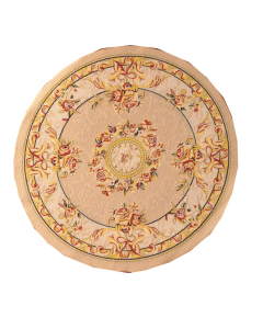 Cream Circular Rug