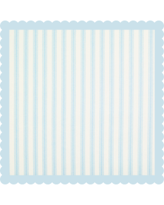 Ivory and Duck Egg Blue Striped Fabric Square (30x30cm)