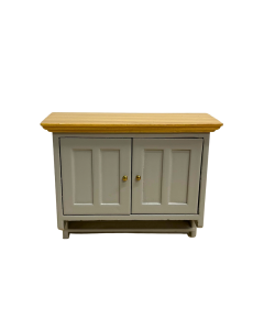 Grey and Pine Shaker-style Wall Cabinet