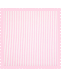 Peachy Pink Striped Fabric Square (30x30cm)