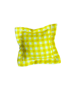 Honey Gold Yellow Checkered Cushion (Pk1)