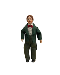 Man In Green Jacket and Red Bow Tie