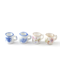 D2221 Set of 4 Floral Mugs