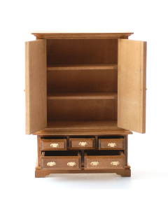 DF1207 Antique Oak Blanket Cupboard