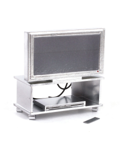 DM-M60 - 1:12 Scale Silver Widescreen TV and DVD