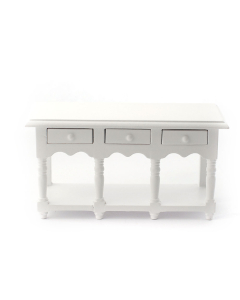E4197 - Victorian White Sideboard with Shelf