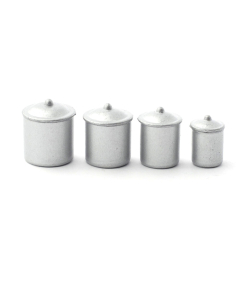E4340 - Four 'Chrome' Canisters