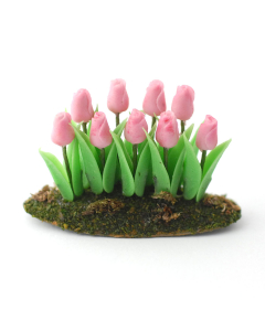 D3357 Pink Tulip Flower Bed